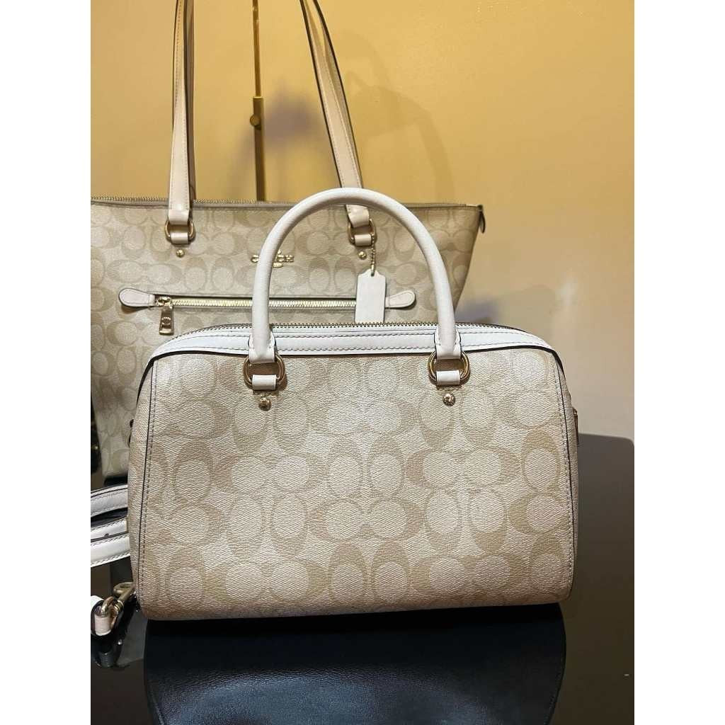 Orig PRELOVED  CCH Rowan Satchel Bag In Signature Canvas Light Khaki