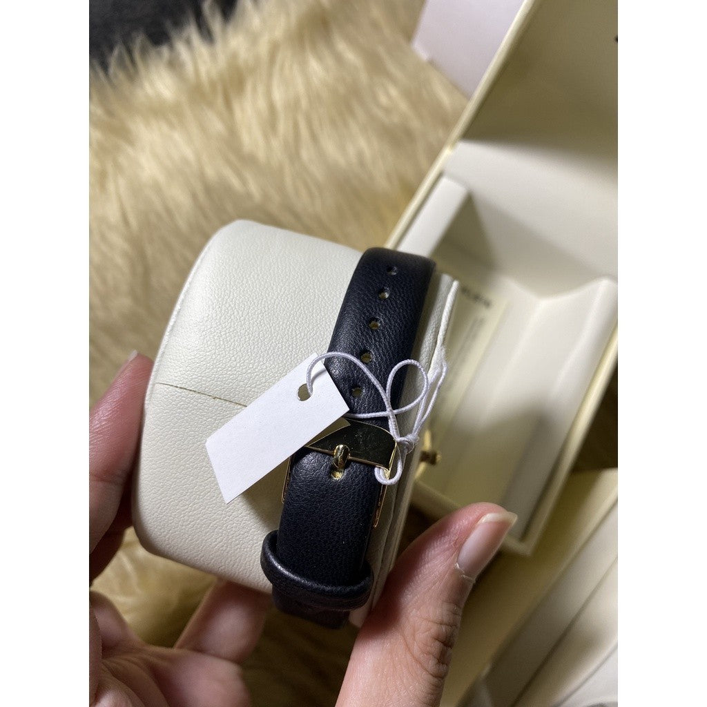 AUTHENTIC AK Klein Women's Japanese Quartz Dress Watch with Faux Leather Strap, 3746GPBK