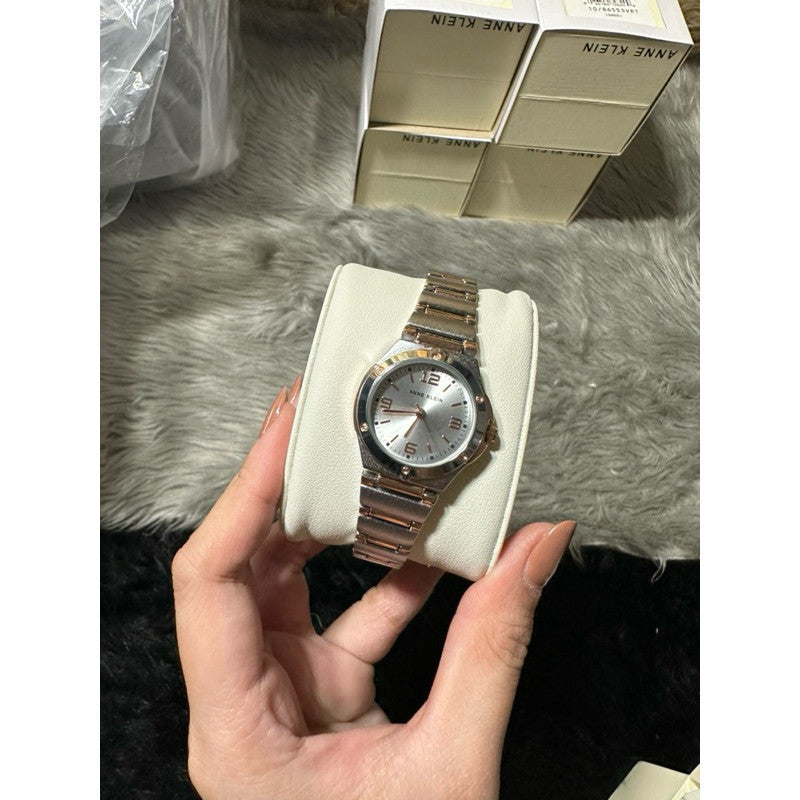 ORIG & IMPORTED AK Klein Women's Bracelet Watch Silver/Rose Gold 10/8655SVRT