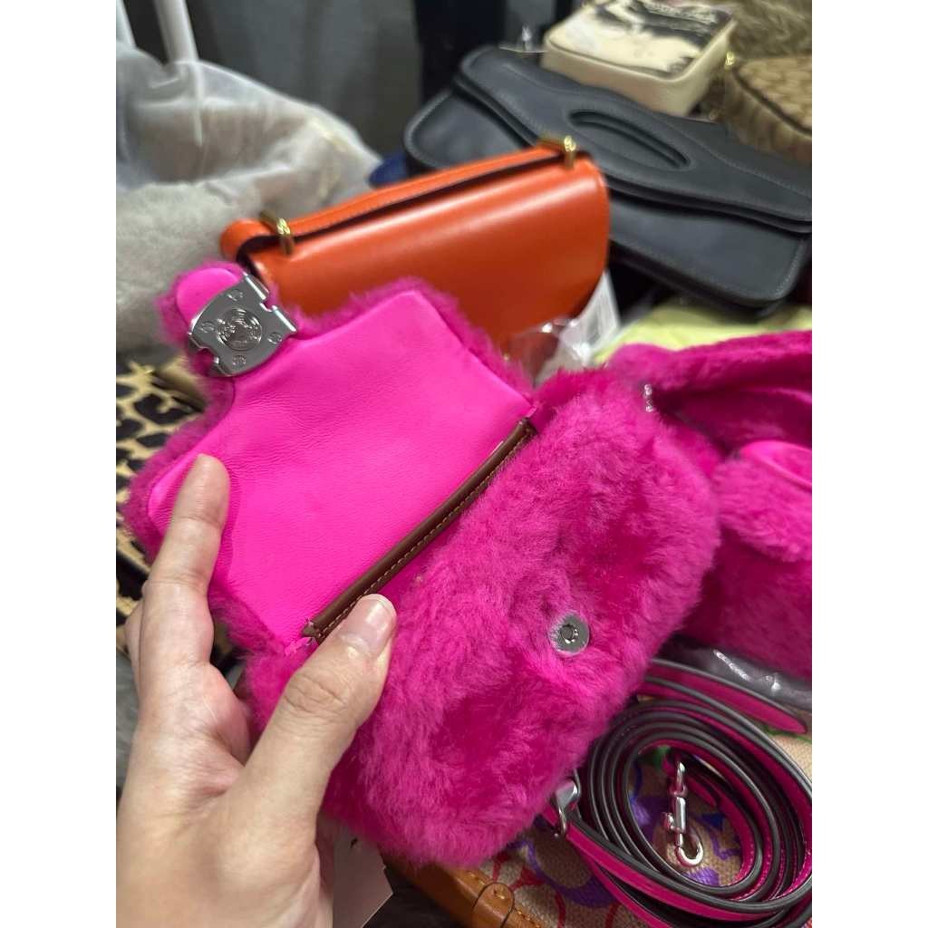 ORIG & IMPORTED CCH Pink Retail The Lil Nas Tabby 12 In Shearling Fur Mini Bag
