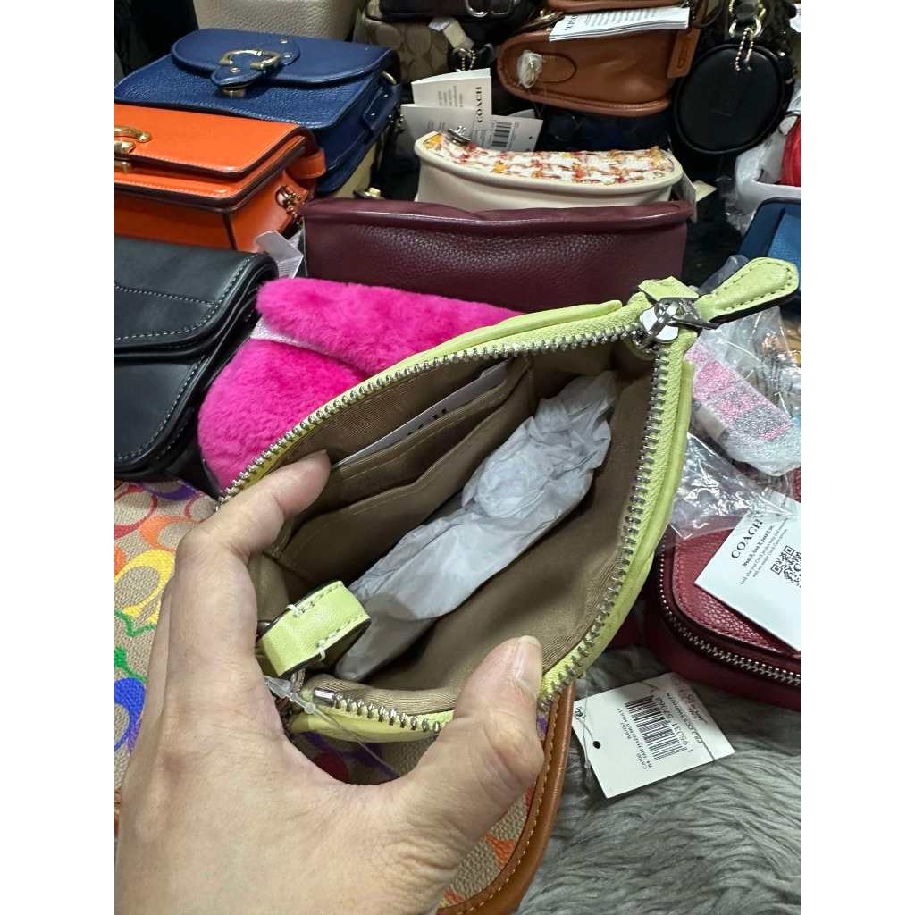 ORIG & IMPORTED CCH Nolita 15 With Puffy Diamond Quilting Mini Bag Lime Green