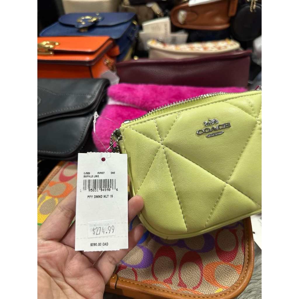 ORIG & IMPORTED CCH Nolita 15 With Puffy Diamond Quilting Mini Bag Lime Green