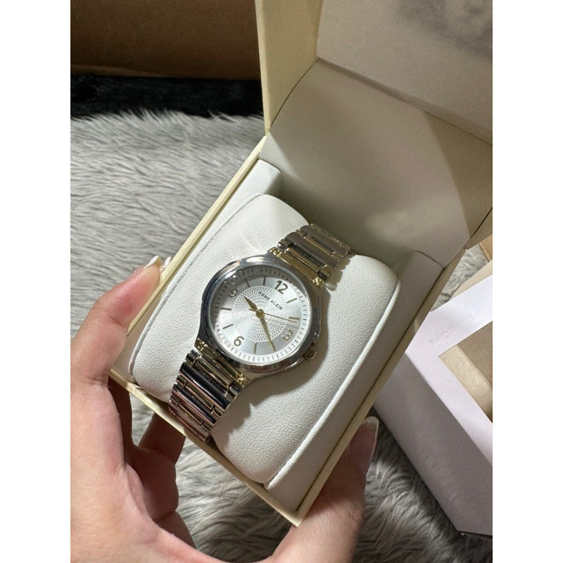 AUTHENTIC AK Klein Women's Bracelet Watch AK/ 3813SVTT Silver/Gold Two Tone