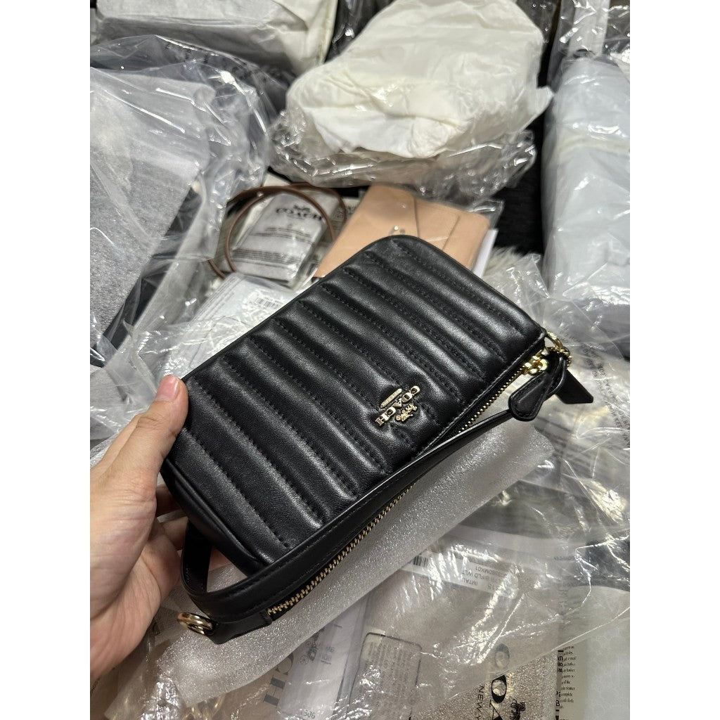 ORIG & IMPORTED CCH RARE Quilted Nolita 19 With Linear Quilting Small Bag Black
