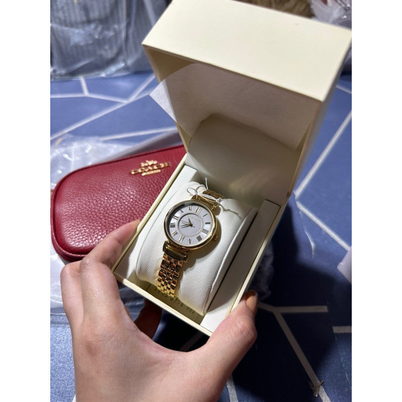 AUTHENTIC AK Klein Women's AK/2158GYGB Gold-Tone Bracelet Watch