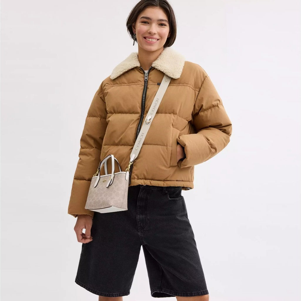 ORIG & IMPORTED CCH City Mini Tote Bag In Signature Canvas Sand/Chalk