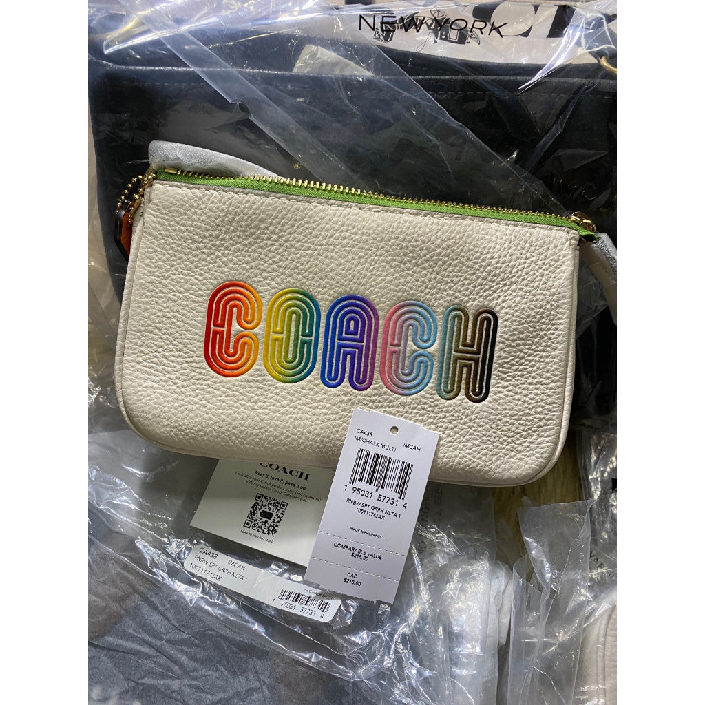 ORIG & IMPORTED CCH Nolita 19 With Rainbow Shoulder Bag White