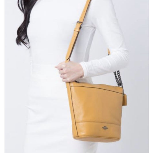 Orig PRELOVED  CCH Small Paxton Duffle Shoulder Bag Crossbody Bag Mustard Yellow