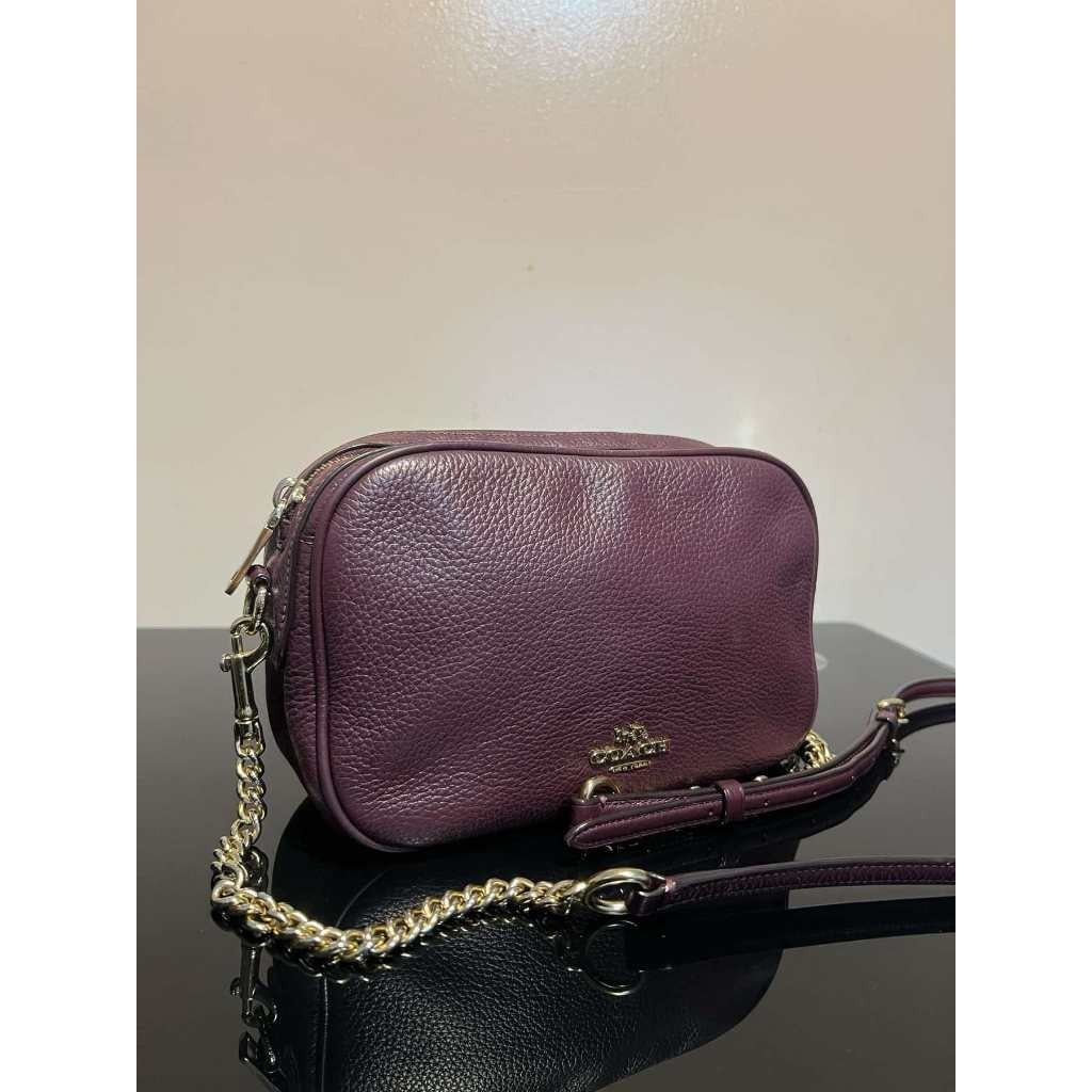 ORIG & IMPORTED Preloved CCH Isla Chain Small Crossbody Maroon Plum Bag