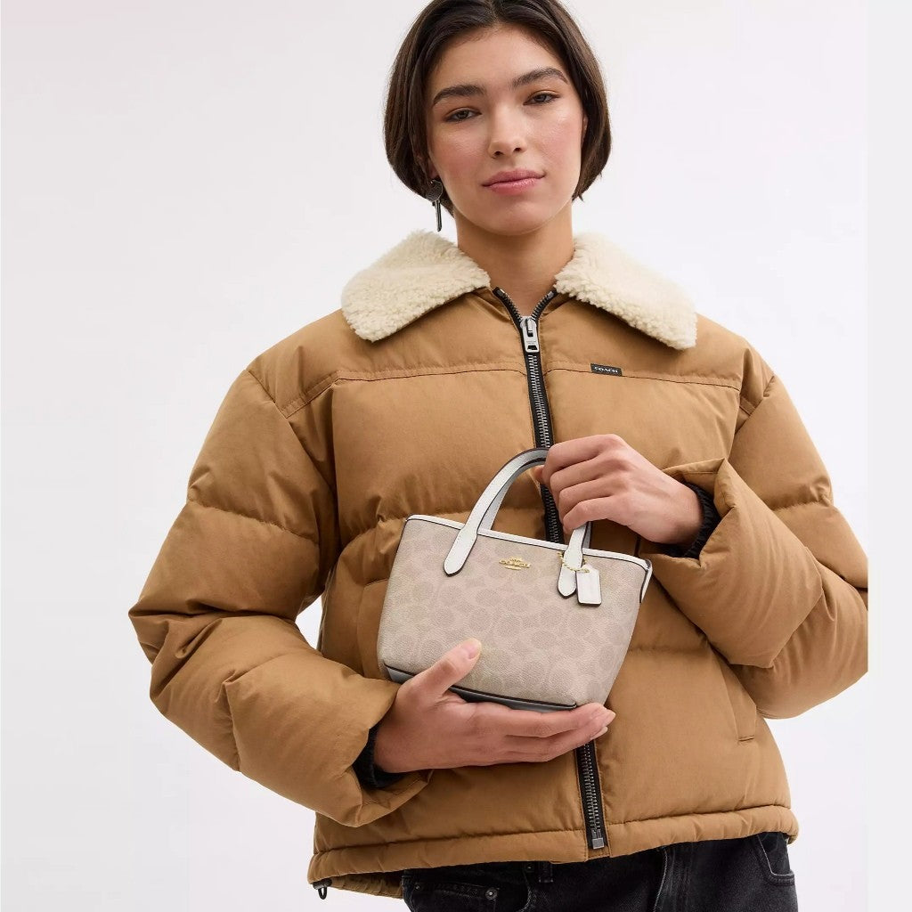 ORIG & IMPORTED CCH City Mini Tote Bag In Signature Canvas Sand/Chalk