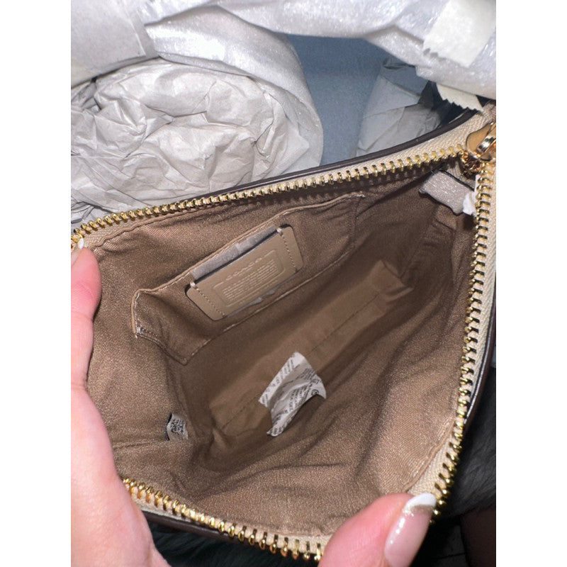 ORIG & IMPORTED CCH Rowan and Mini File Bag In Signature Canvas in Light Khaki White