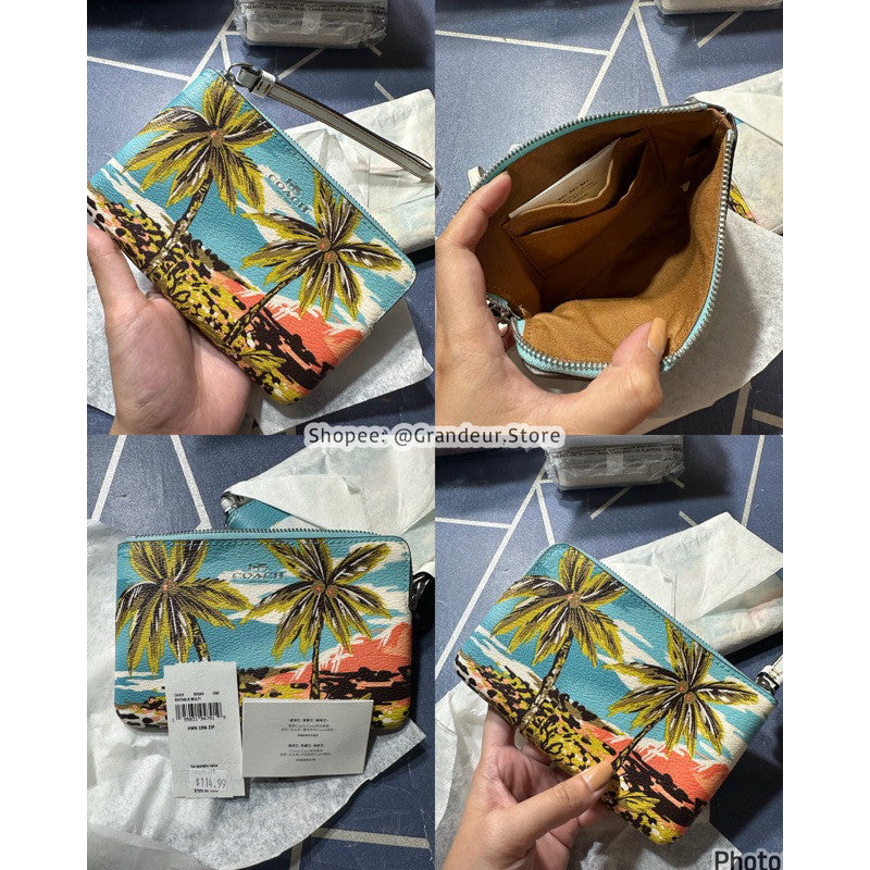 ORIG & IMPORTED CCH Corner Zip Small Wristlet Card Purse Wallet
