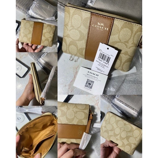 ORIG & IMPORTED CCH Corner Zip Small Wristlet Card Purse Wallet