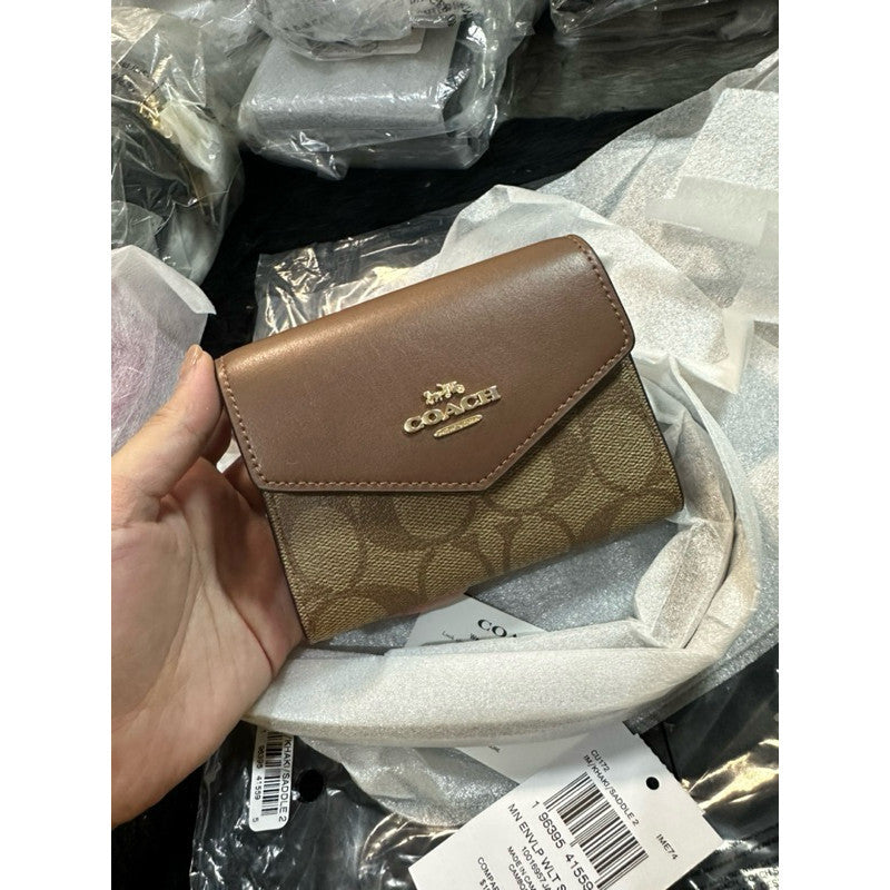 ORIG & IMPORTED CCH Mini Envelope Wallet With Strap Small Sling Black Brown Light Khaki