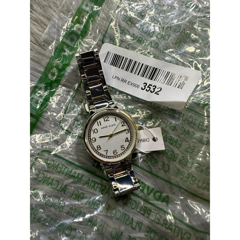 ORIG & IMPORTED AK Klein Women's Glitter Accented Bracelet Watch AK/3779SVTT