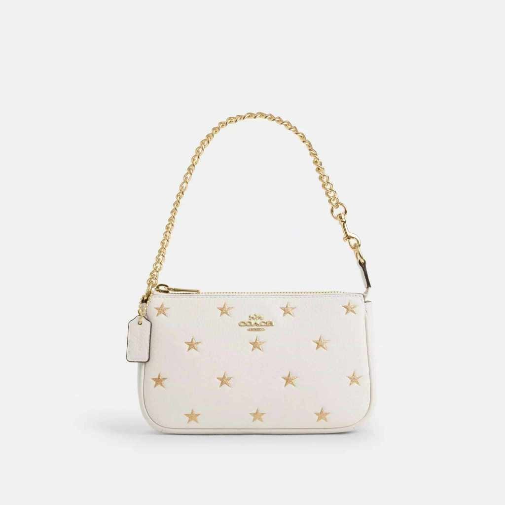 ORIG & IMPORTED CCH Nolita 19 With Star Print Small Shoulder Bag White Chain