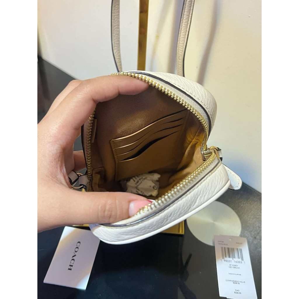 ORIG Preloved CCH North/South Zip Crossbody Phone Bag White
