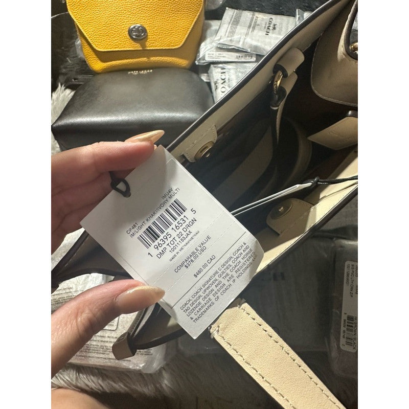 ORIG & IMPORTED CCH New Year Dempsey Tote 22 With Dragon Beige Bag