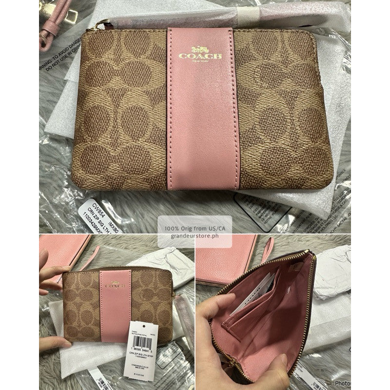 ORIG & IMPORTED CCH Corner Zip Small Wristlet Card Purse Wallet