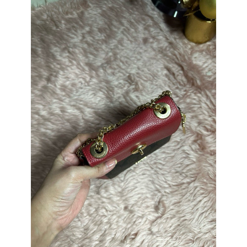 ORIG & IMPORTED CCH Mini Convertible Backpack Red Leather Bag