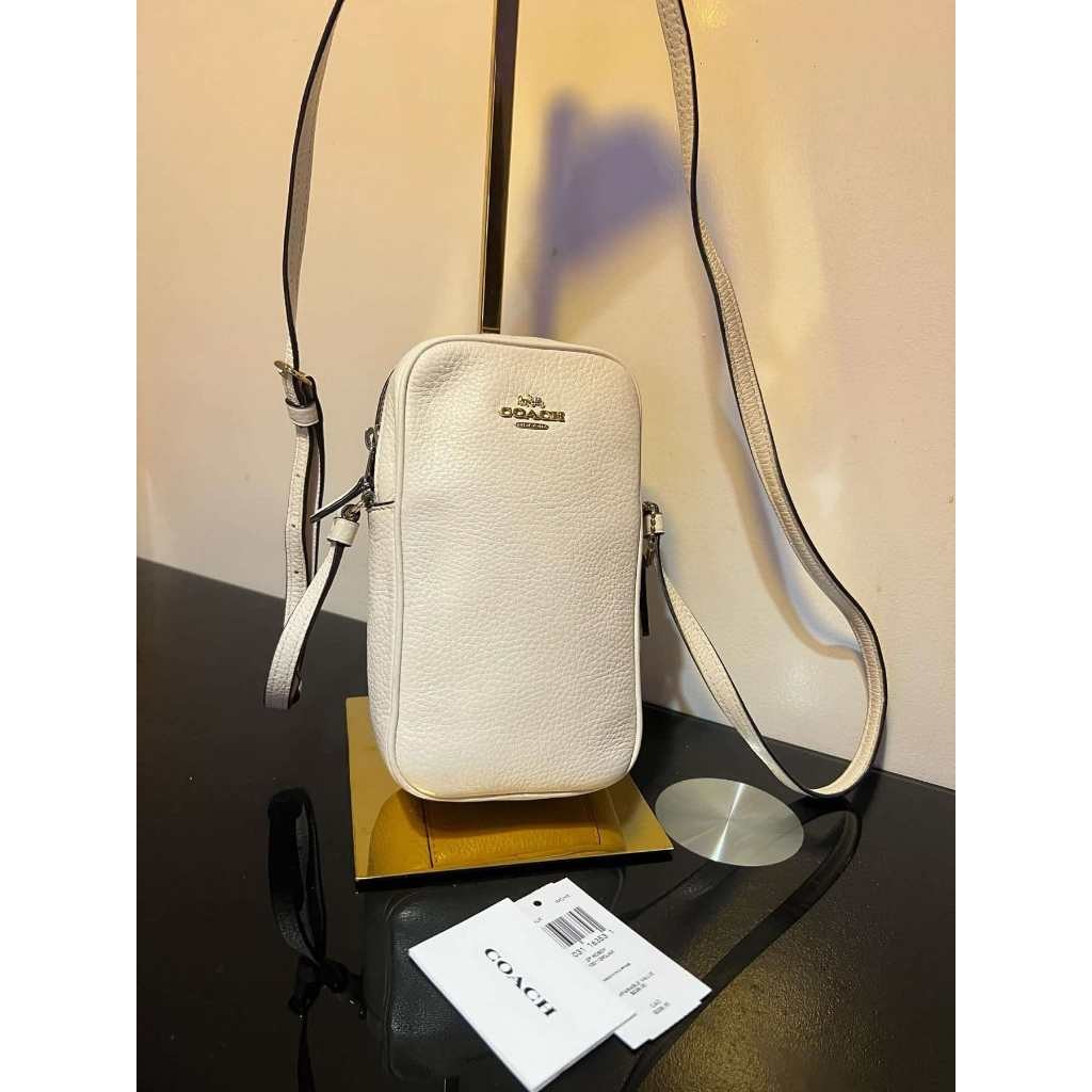 ORIG Preloved CCH North/South Zip Crossbody Phone Bag White