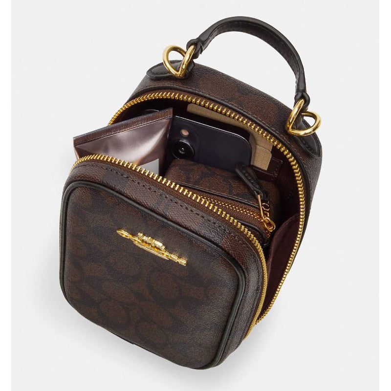 ORIG & IMPORTED CCH Eva Phone Mini Bag in Khaki/Terracotta Brown