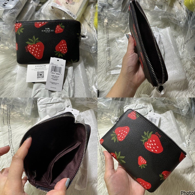 ORIG & IMPORTED CCH Corner Zip Small Wristlet Card Purse Wallet