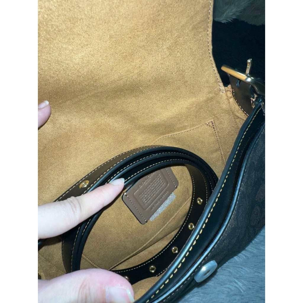 ORIG & IMPORTED CCH Macie Saddle Bag In Blocked Signature Canvas Khaki Brown