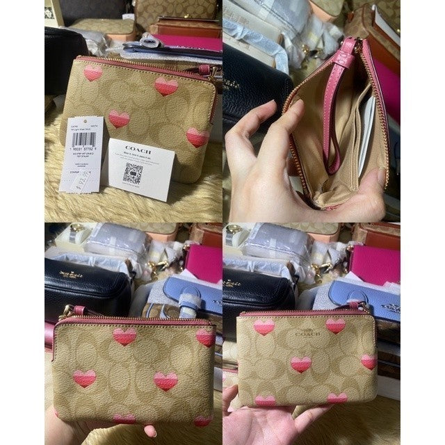 ORIG & IMPORTED CCH Corner Zip Small Wristlet Card Purse Wallet