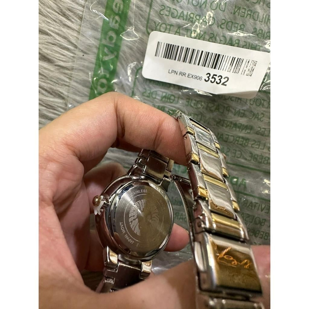 ORIG & IMPORTED AK Klein Women's Glitter Accented Bracelet Watch AK/3779SVTT