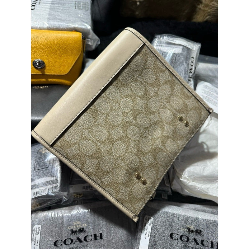 ORIG & IMPORTED CCH New Year Dempsey Tote 22 With Dragon Beige Bag