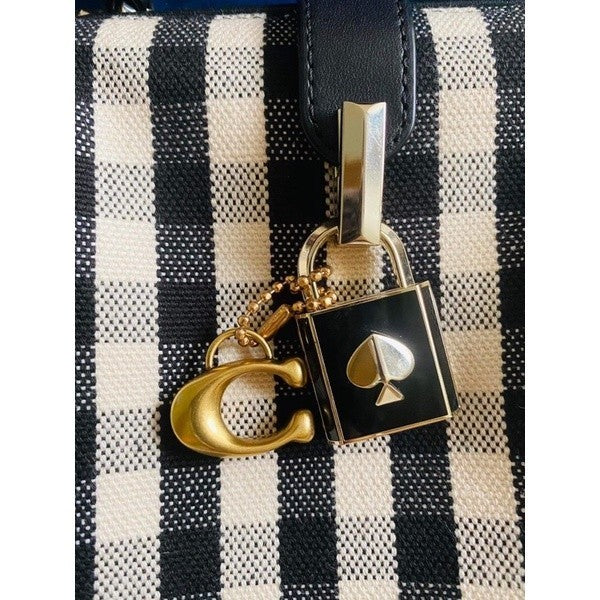 ORIG HangTag Bag Charm Letter C With Chain Keychain