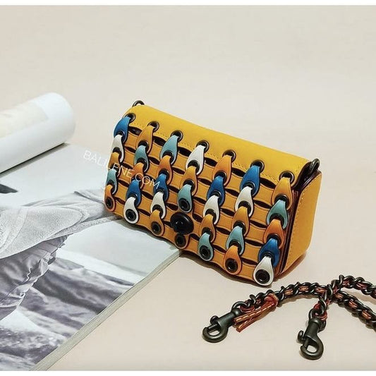 ORIG & IMPORTED CCH Retail RARE Link Dinker Colorblock Yellow Mini Bag