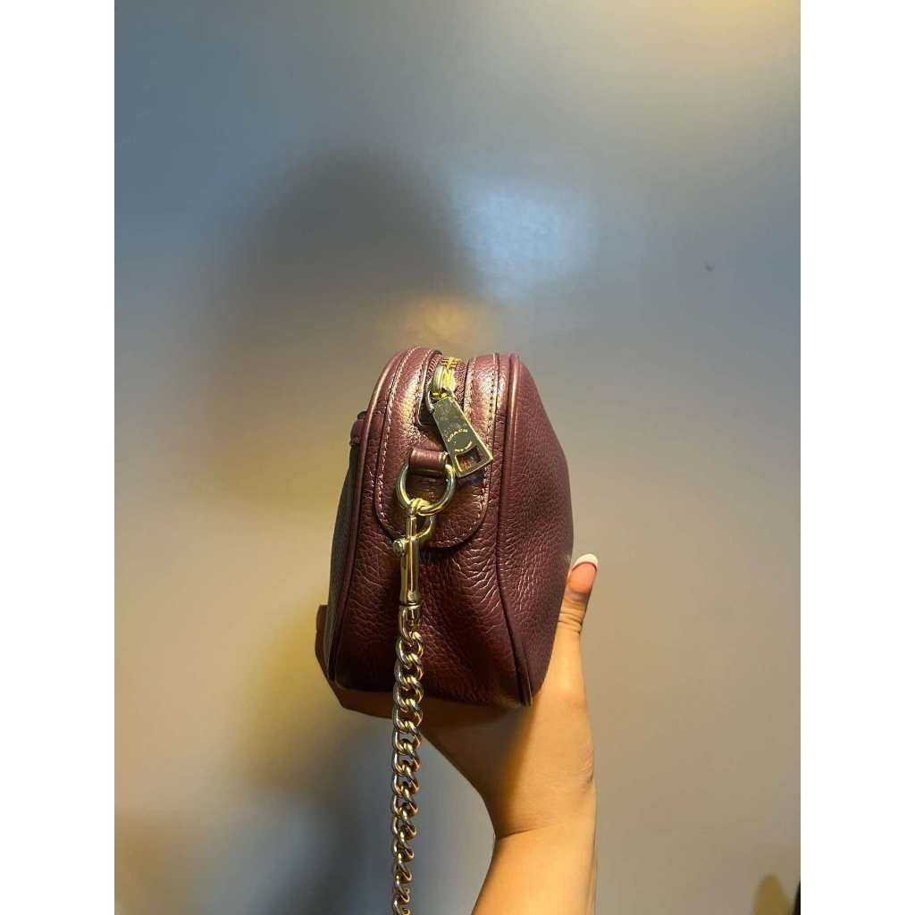 ORIG & IMPORTED Preloved CCH Isla Chain Small Crossbody Maroon Plum Bag
