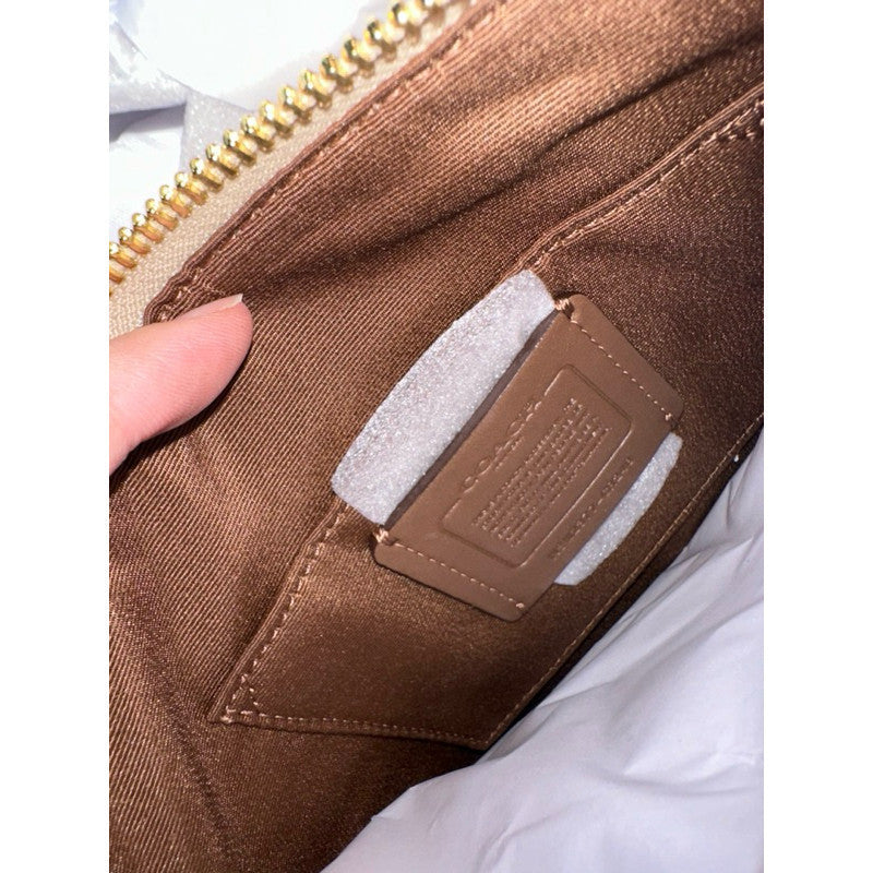 ORIG & IMPORTED CCH Mini Rowan File Bag In White Signature Canvas With Stripe