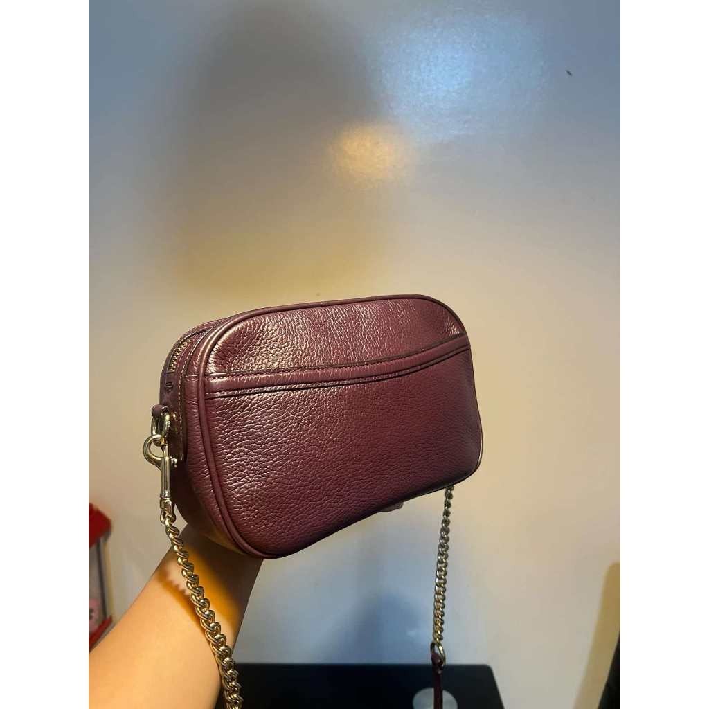 ORIG & IMPORTED Preloved CCH Isla Chain Small Crossbody Maroon Plum Bag