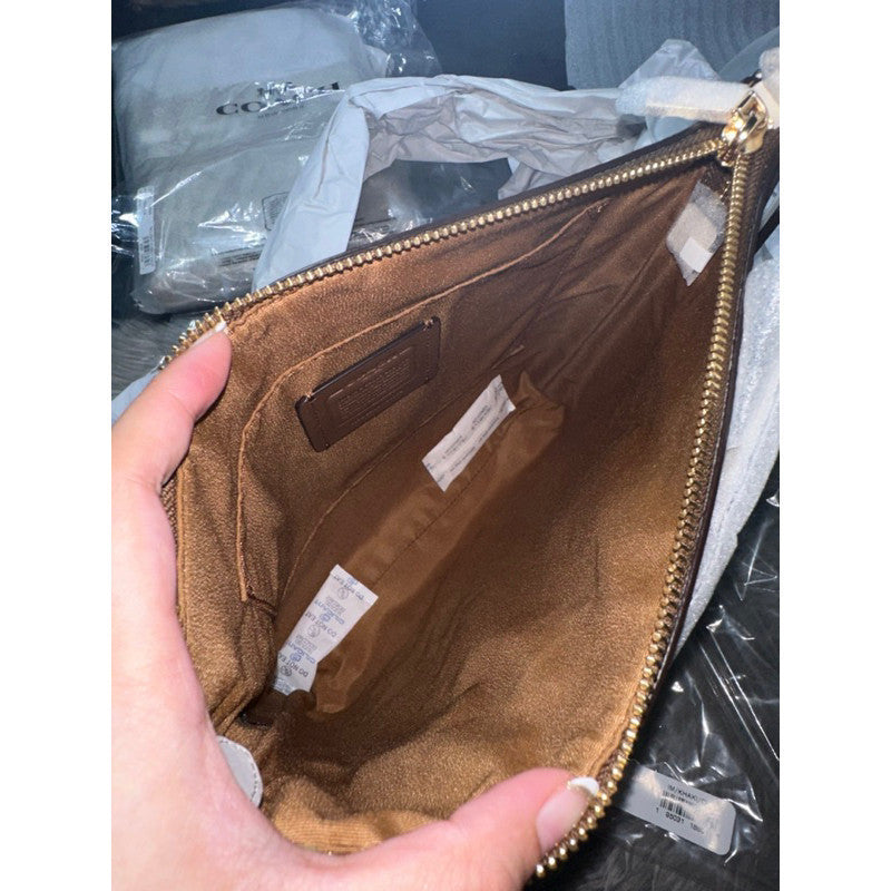 ORIG & IMPORTED CCH Rowan and Mini File Bag In Signature Canvas in Light Khaki White