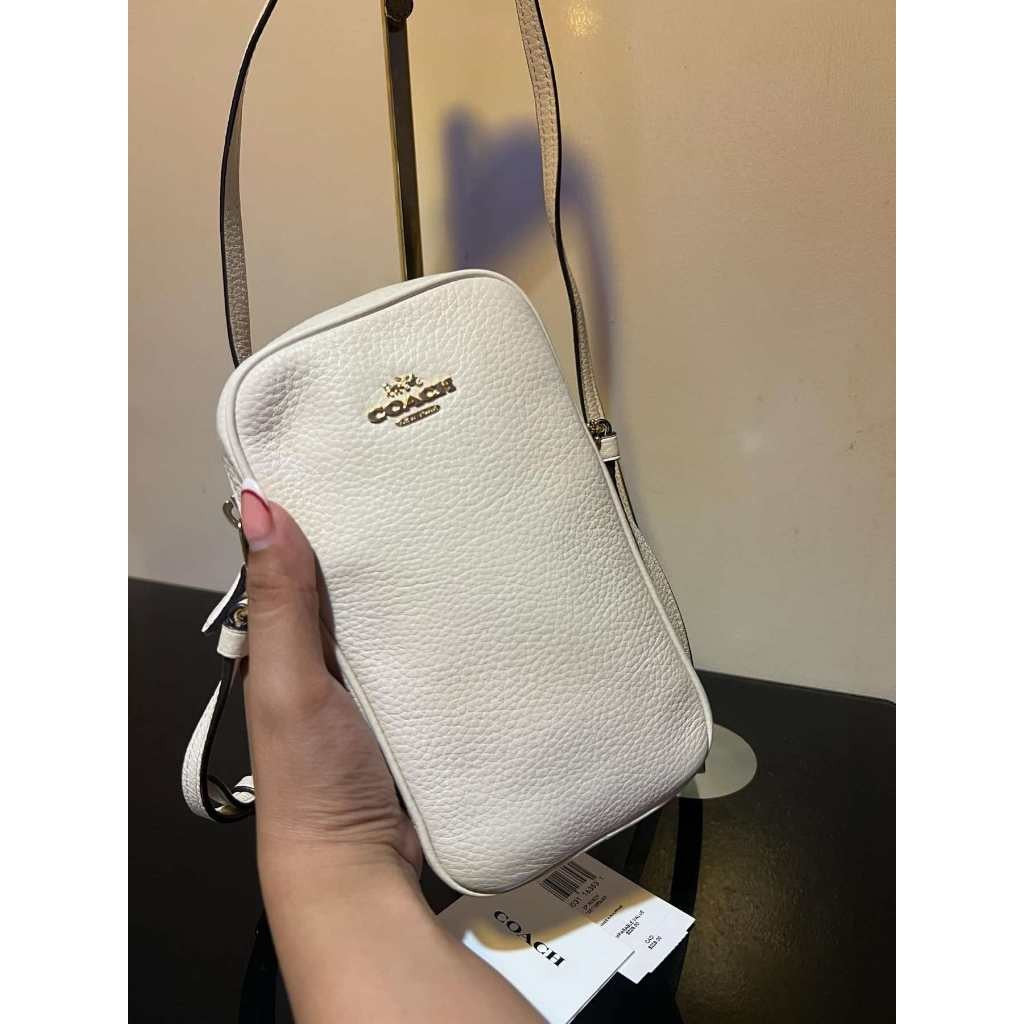 ORIG Preloved CCH North/South Zip Crossbody Phone Bag White