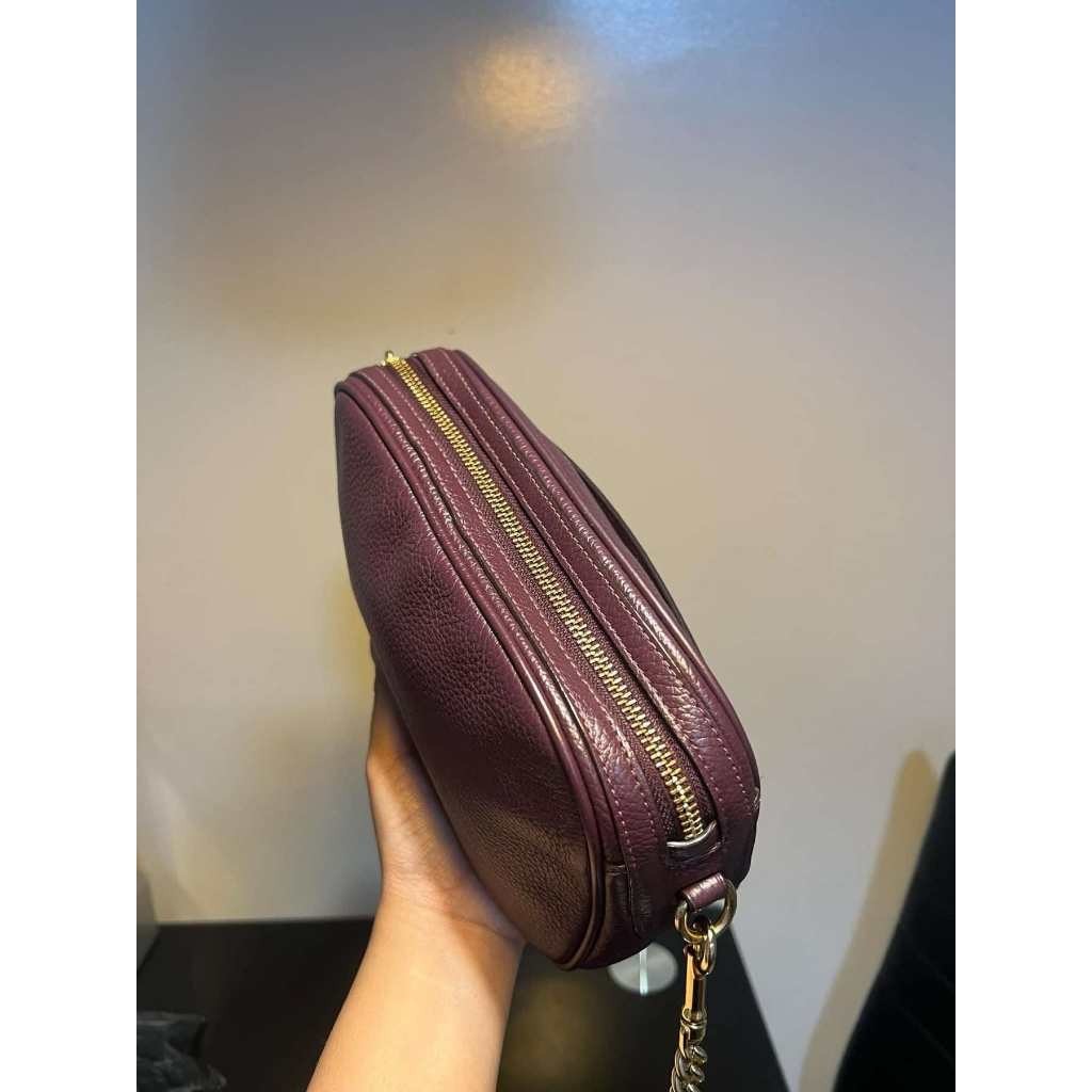 ORIG & IMPORTED Preloved CCH Isla Chain Small Crossbody Maroon Plum Bag