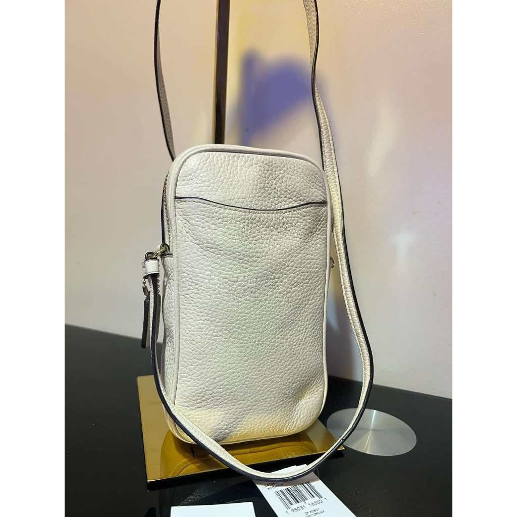ORIG Preloved CCH North/South Zip Crossbody Phone Bag White