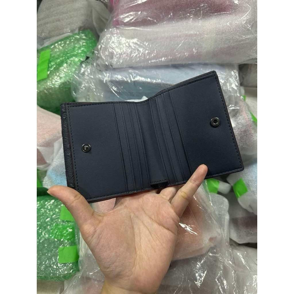 ORIG & IMPORTED CCH  Small Slim Morgan Wallet In Signature Leather Blue Green