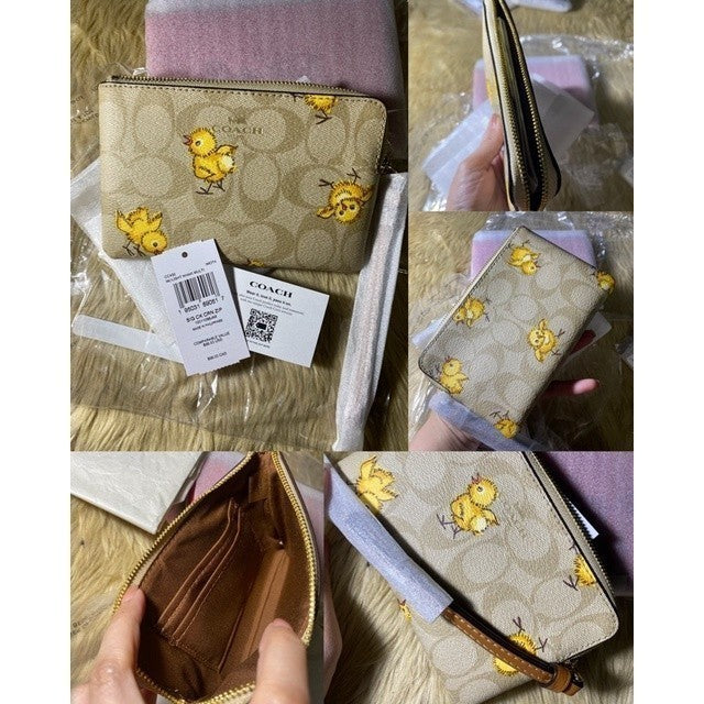 ORIG & IMPORTED CCH Corner Zip Small Wristlet Card Purse Wallet