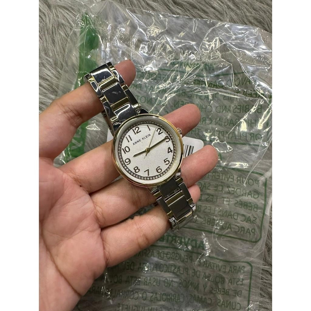 ORIG & IMPORTED AK Klein Women's Glitter Accented Bracelet Watch AK/3779SVTT