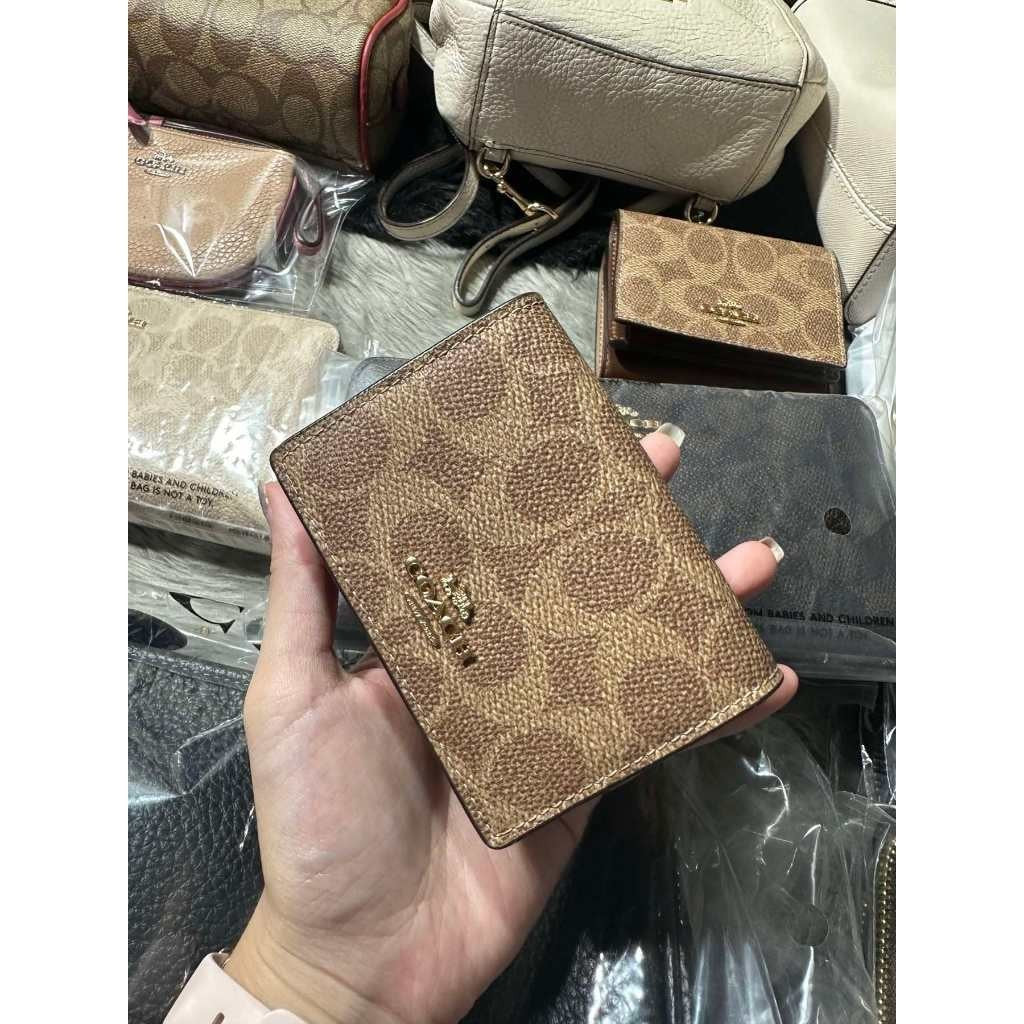 ORIG & IMPORTED CCH NEW Origami Small Trifold Wallet Khaki Brown