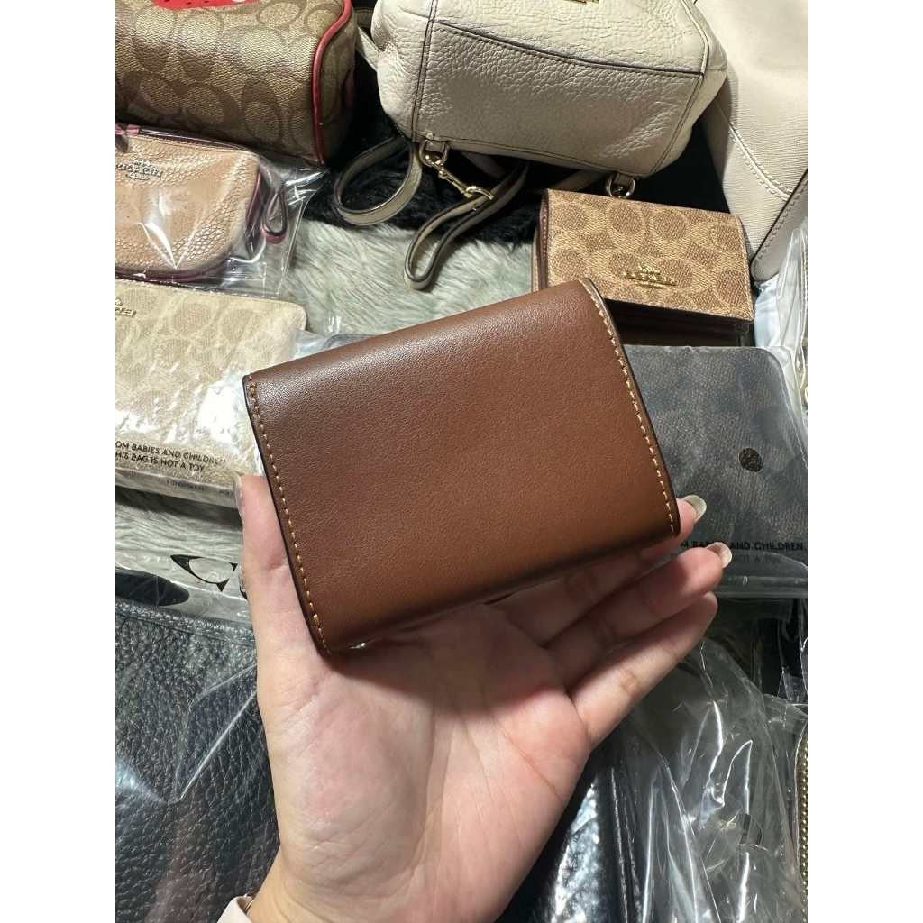 ORIG & IMPORTED CCH NEW Origami Small Trifold Wallet Khaki Brown