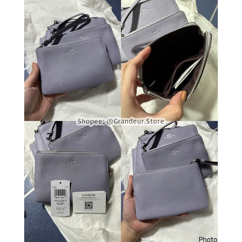 ORIG & IMPORTED CCH Corner Zip Small Wristlet Card Purse Wallet