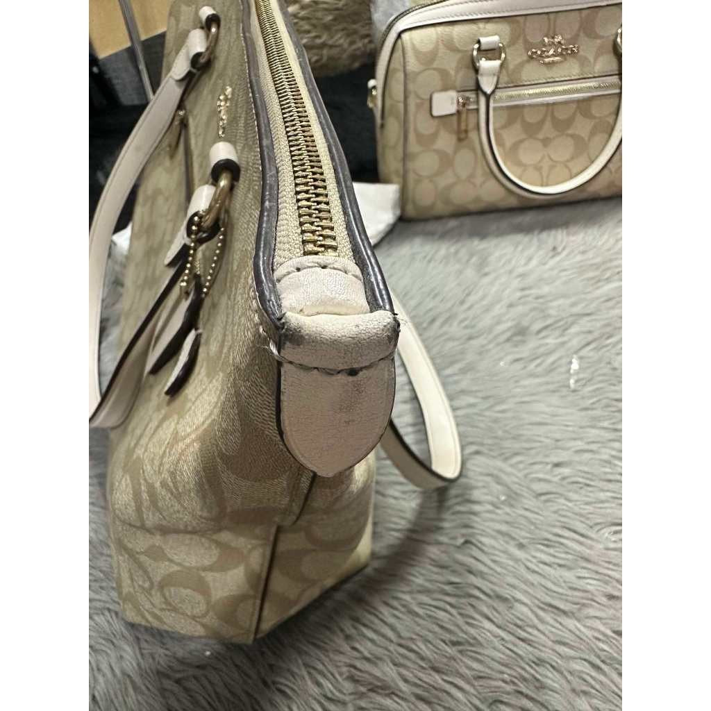 Orig PRELOVED CCH Gallery Tote Shoulder Bag in Light Khaki/Chalk