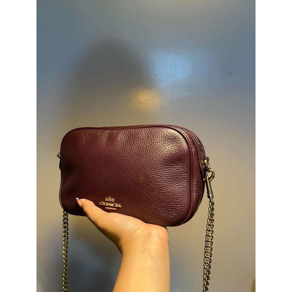 ORIG & IMPORTED Preloved CCH Isla Chain Small Crossbody Maroon Plum Bag