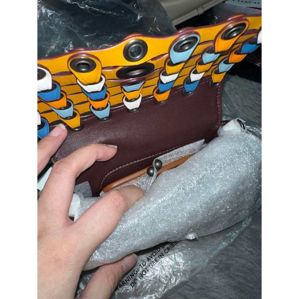 ORIG & IMPORTED CCH Retail RARE Link Dinker Colorblock Yellow Mini Bag