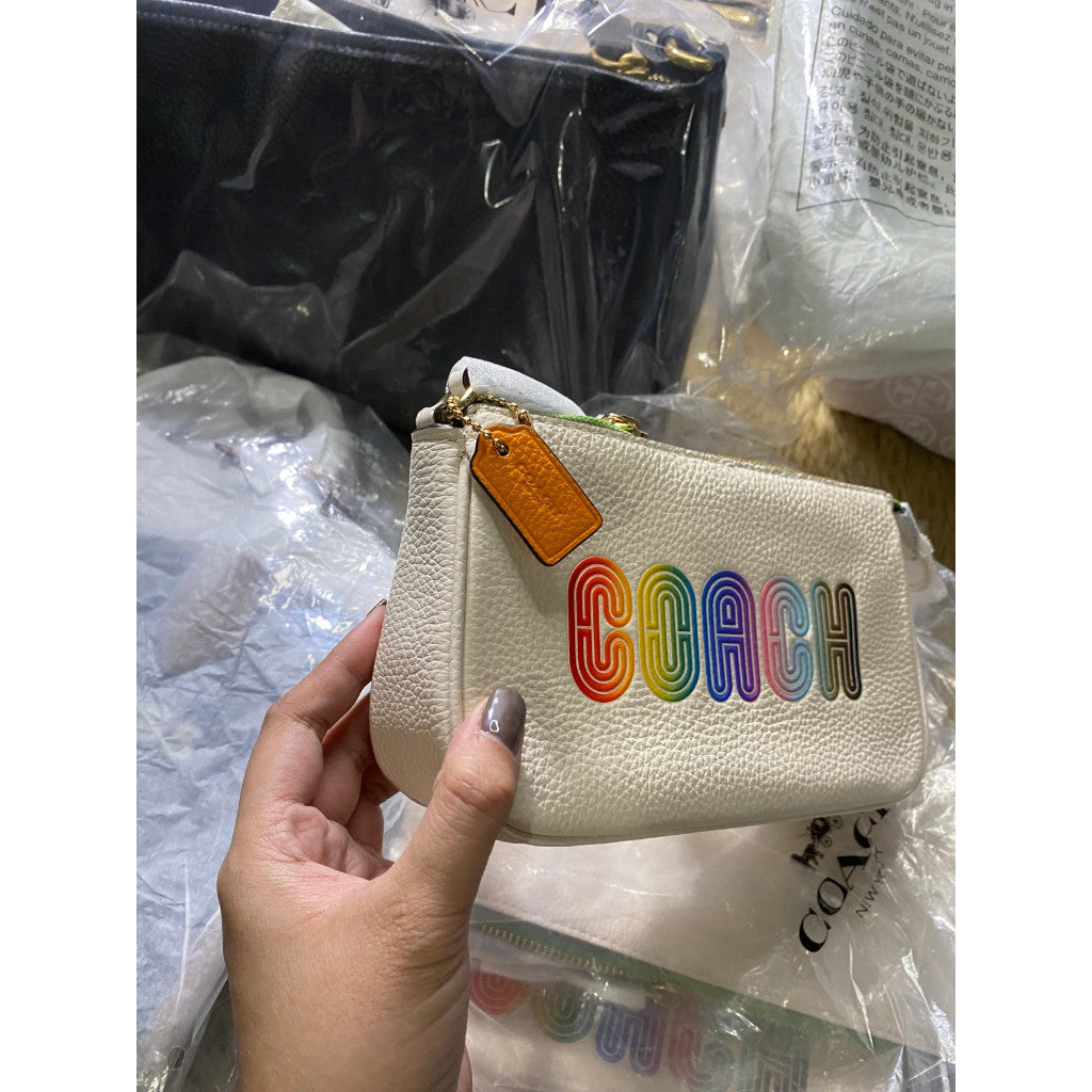 ORIG & IMPORTED CCH Nolita 19 With Rainbow Shoulder Bag White